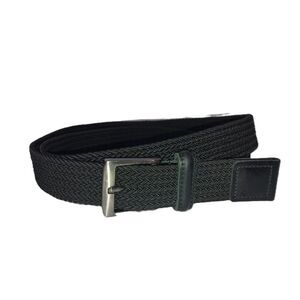 Men's Belt - Black Elastic Twirl Belt -Size 50-52 Inches / 3XL